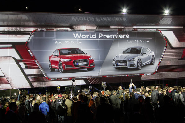 World premiere Audi A5/S5 Coupé, Ingolstadt